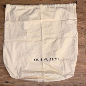 Oversized Louis Vuitton dust bag